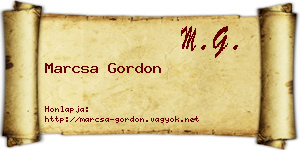 Marcsa Gordon névjegykártya